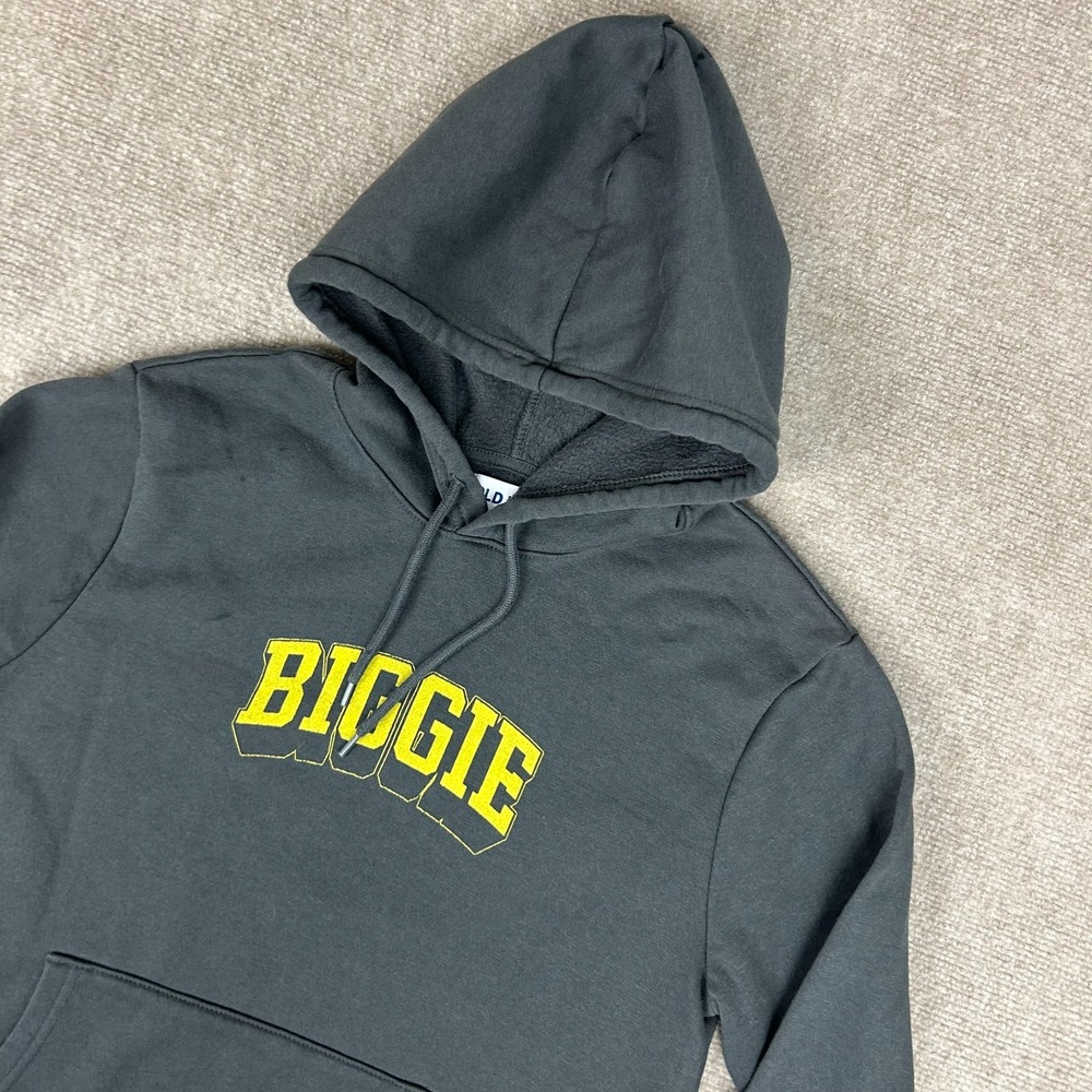 Old Navy New Notorious B.I.G. Biggie Hoodie Mens Medium Black Kangaroo Pockets